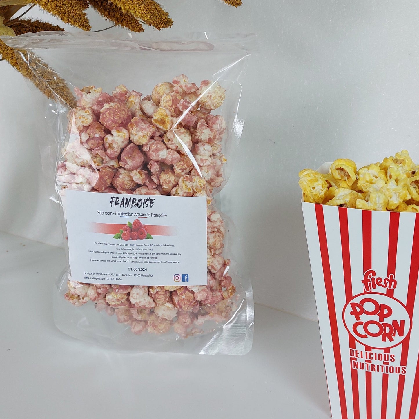 Pop Corn Framboise - 100g
