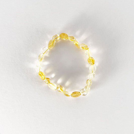 Bracelet perles Citrine Chauffée AB