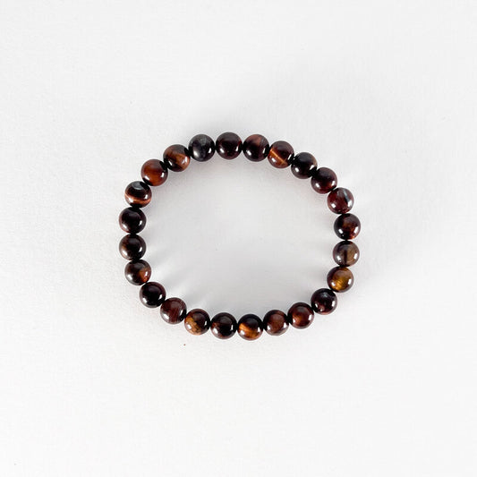 Bracelet perles Oeil de Taureau AA - 08 mm