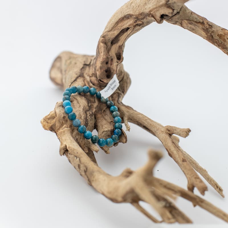 Bracelet perles Apatite Bleue 08 mm A+