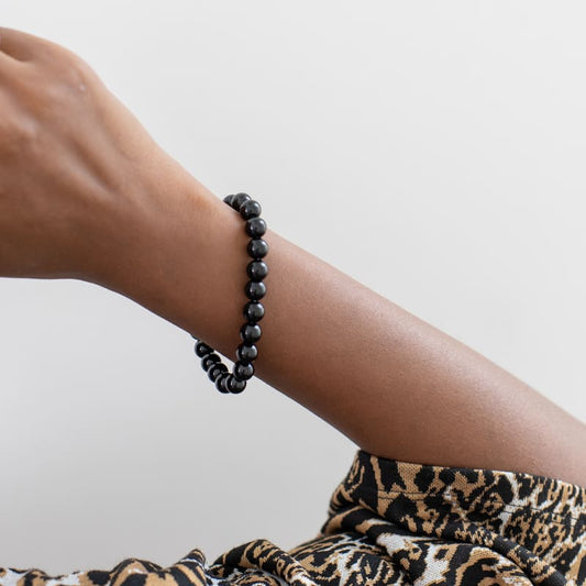 Bracelet perles Onyx 08 mm A