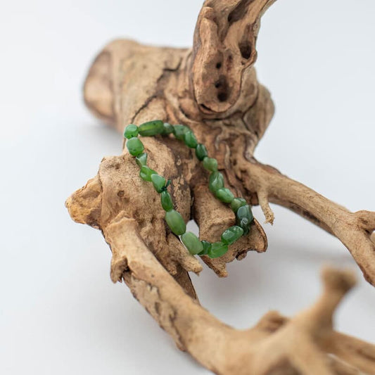 Bracelet pierre roulée Jade Nephrite A