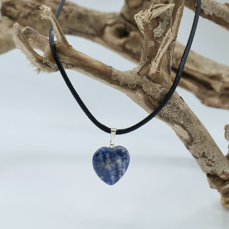 Pendentif Coeur Sodalite 20mm AB